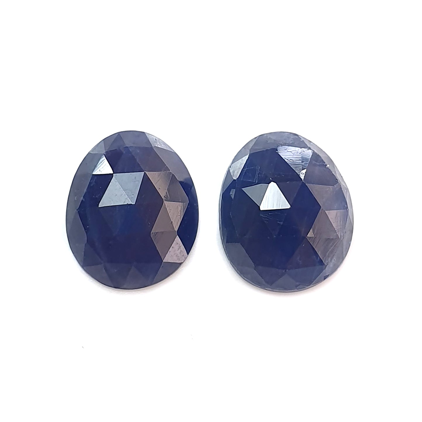 blue sapphire rose cut gemstone