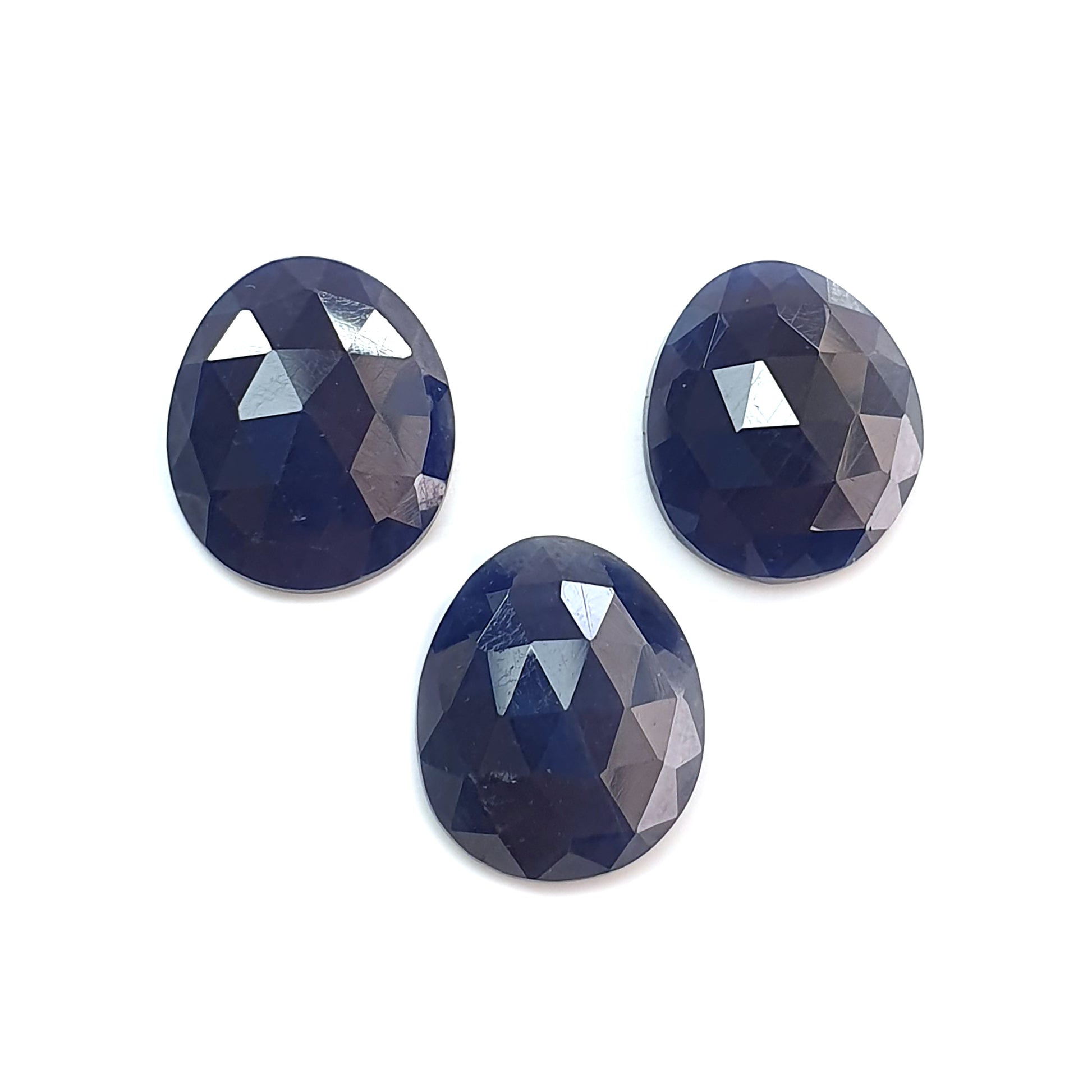 blue sapphire rose cut gemstone