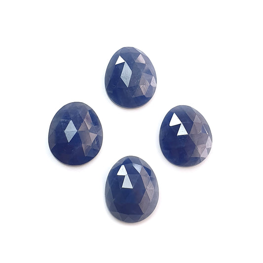blue sapphire rose cut gemstone