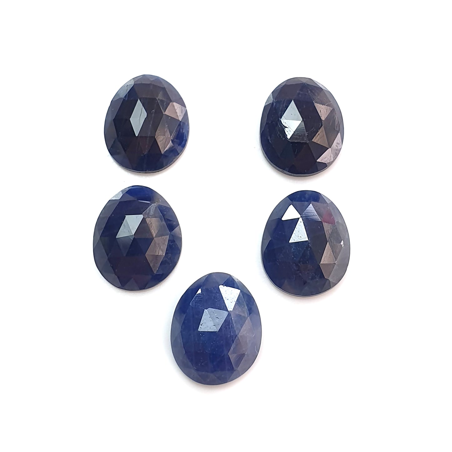 blue sapphire rose cut gemstone
