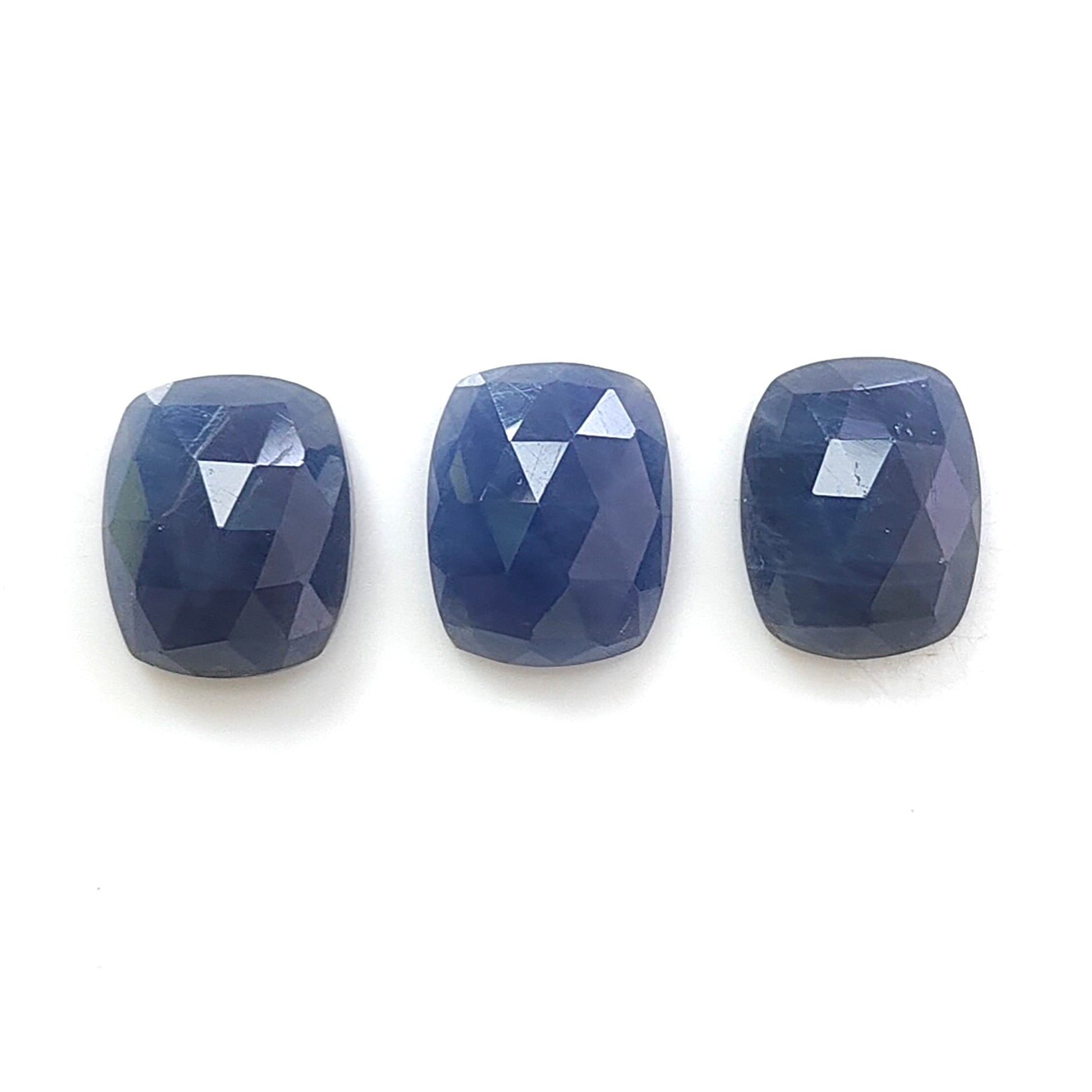 blue sapphire rose cut gemstone