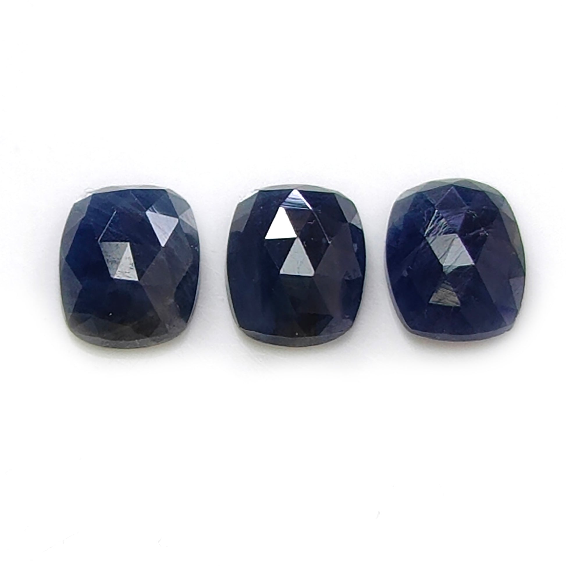 blue sapphire rose cut gemstone