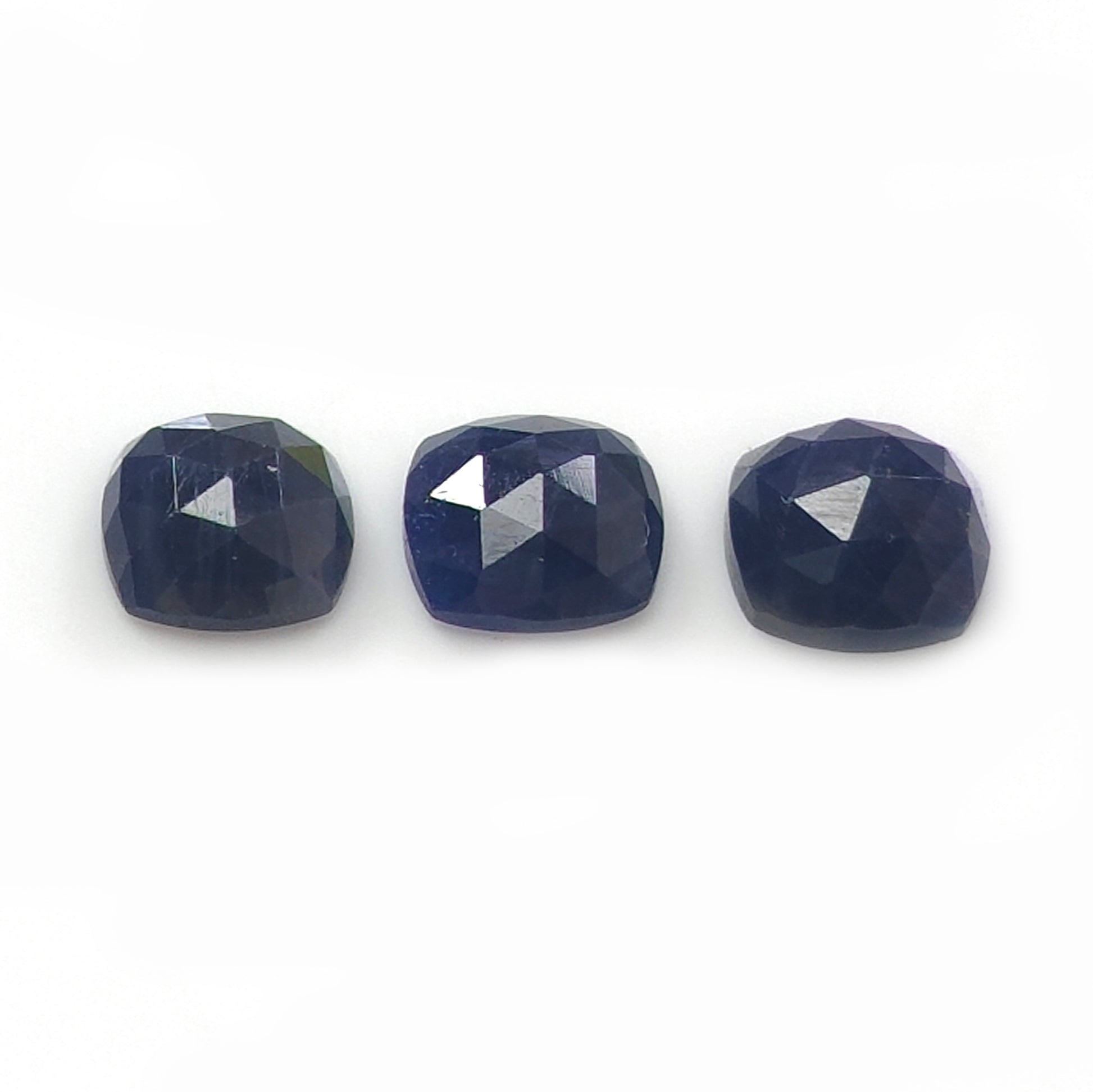 blue sapphire rose cut gemstone