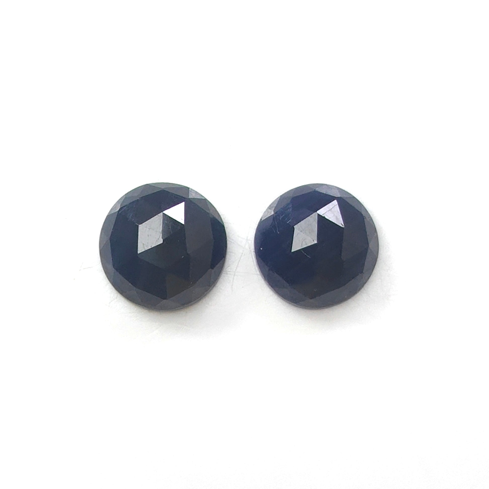 blue sapphire rose cut gemstone