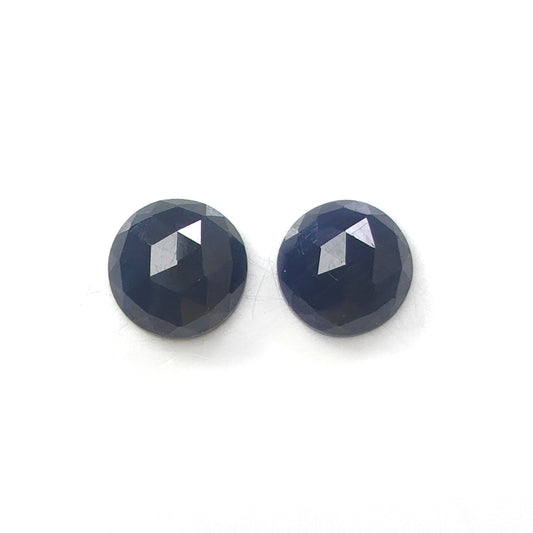 blue sapphire rose cut gemstone