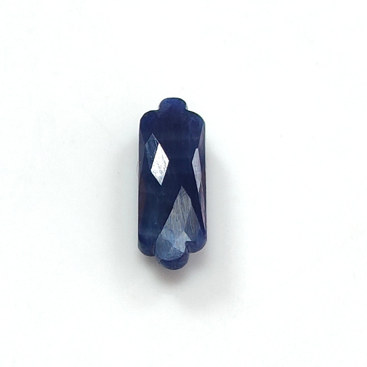 blue sapphire checker cut gemstone