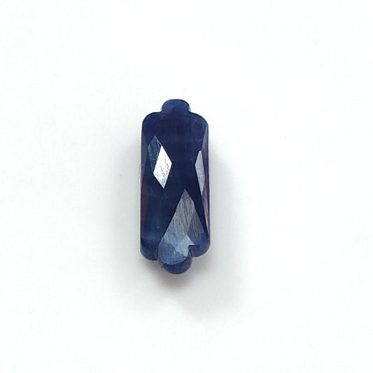 blue sapphire checker cut gemstone