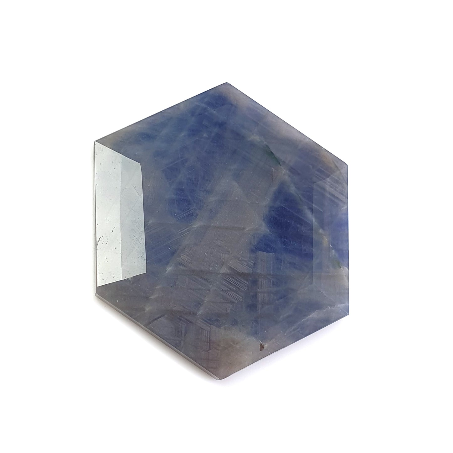 blue sapphire faceted cut gemstone