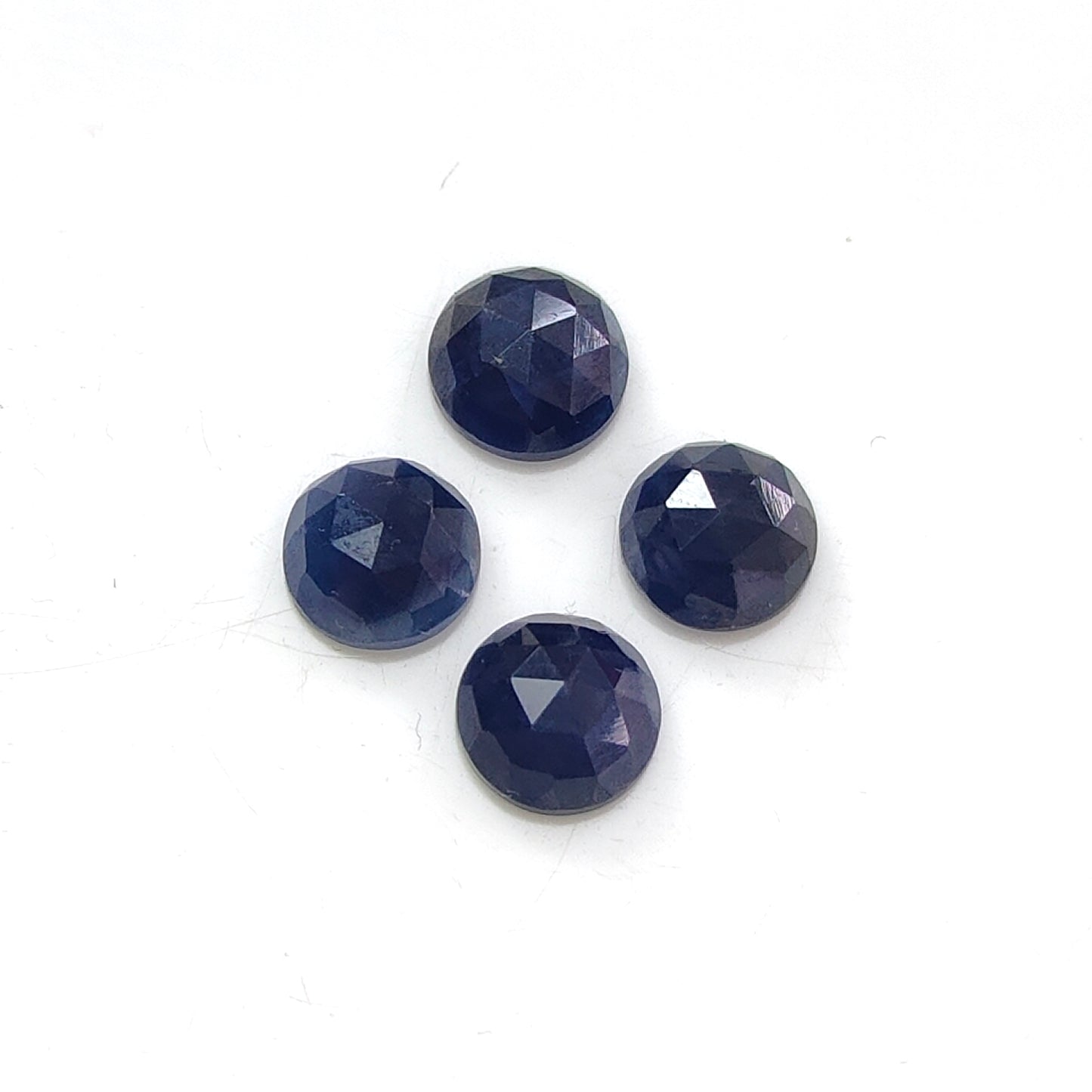 blue sapphire rose cut gemstone