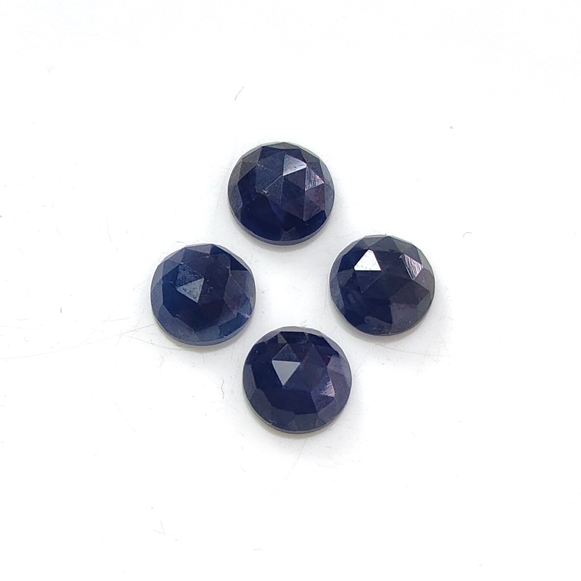 blue sapphire rose cut gemstone