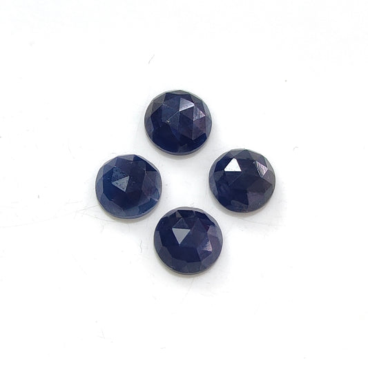 blue sapphire rose cut gemstone