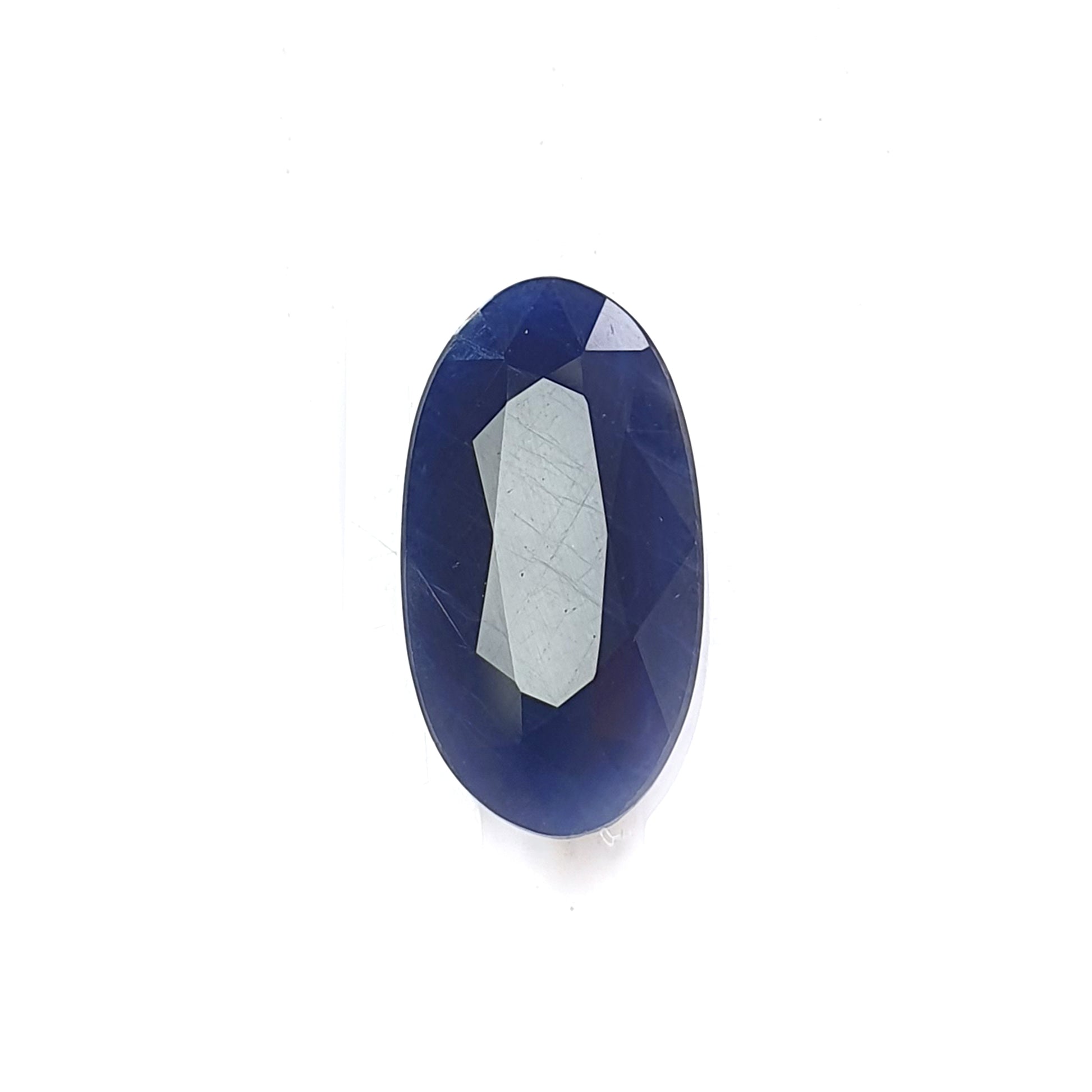 blue sapphire faceted cut gemstone