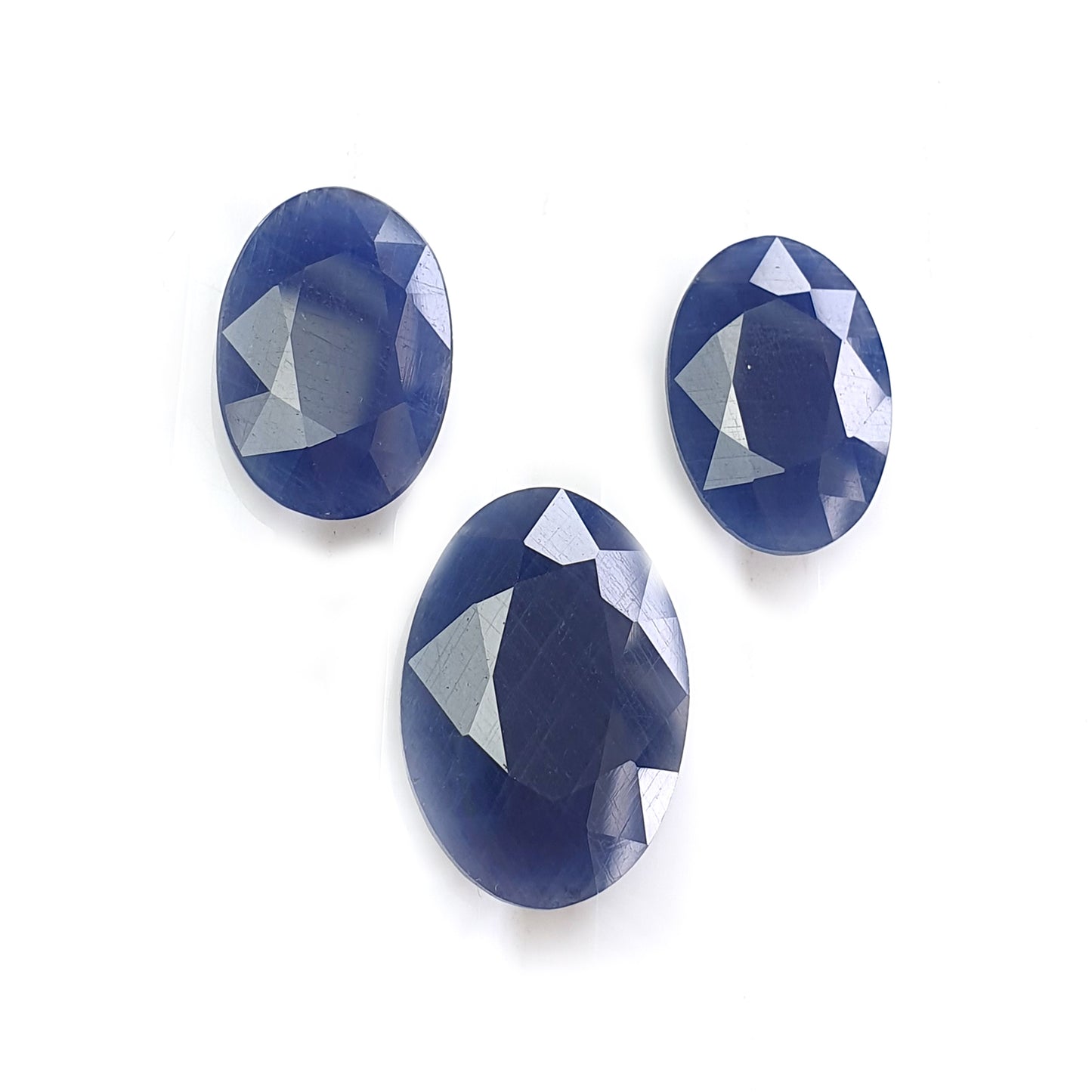 blue sapphire faceted cut gmstone
