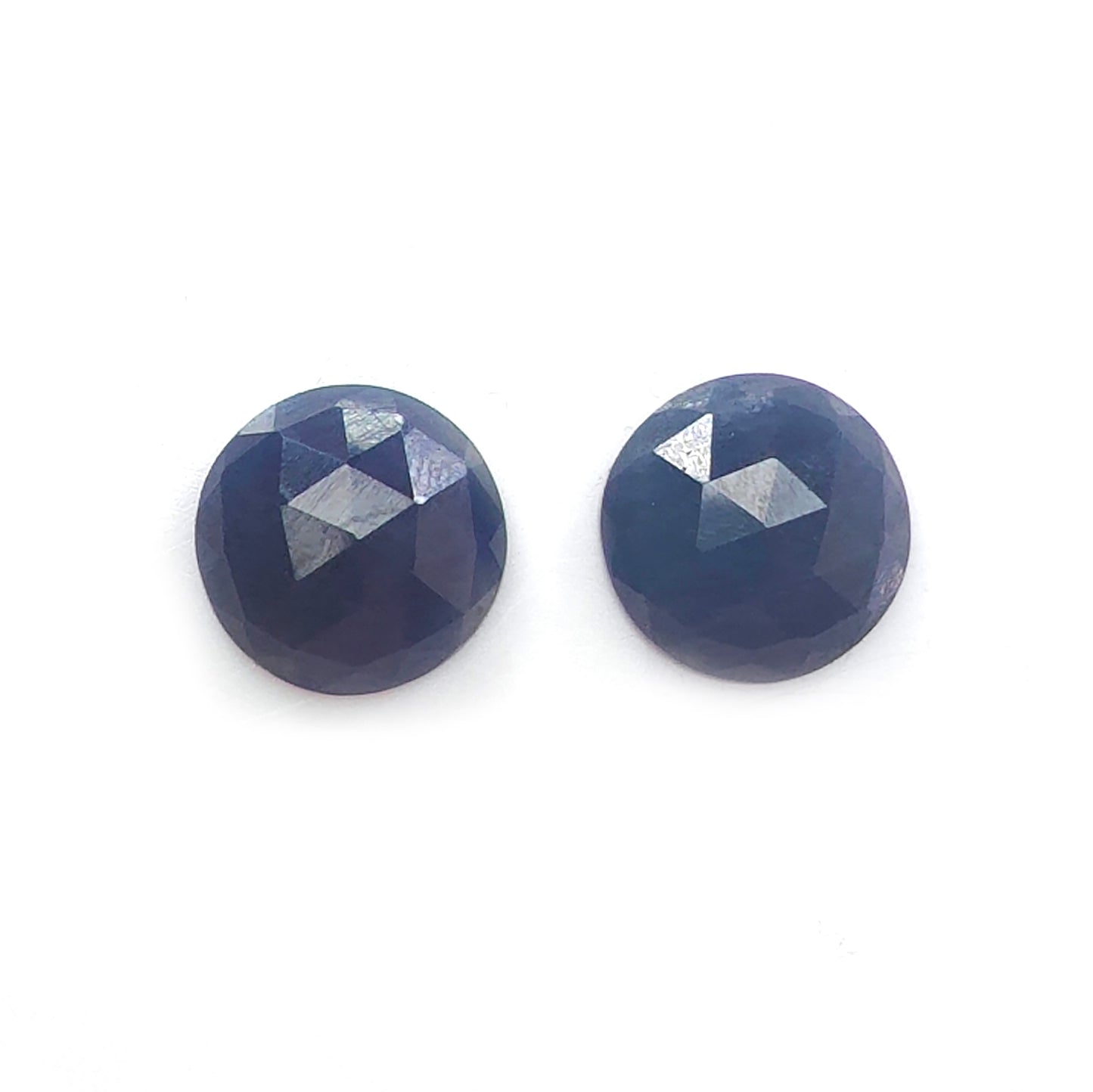 blue sapphire rose cut gemstone