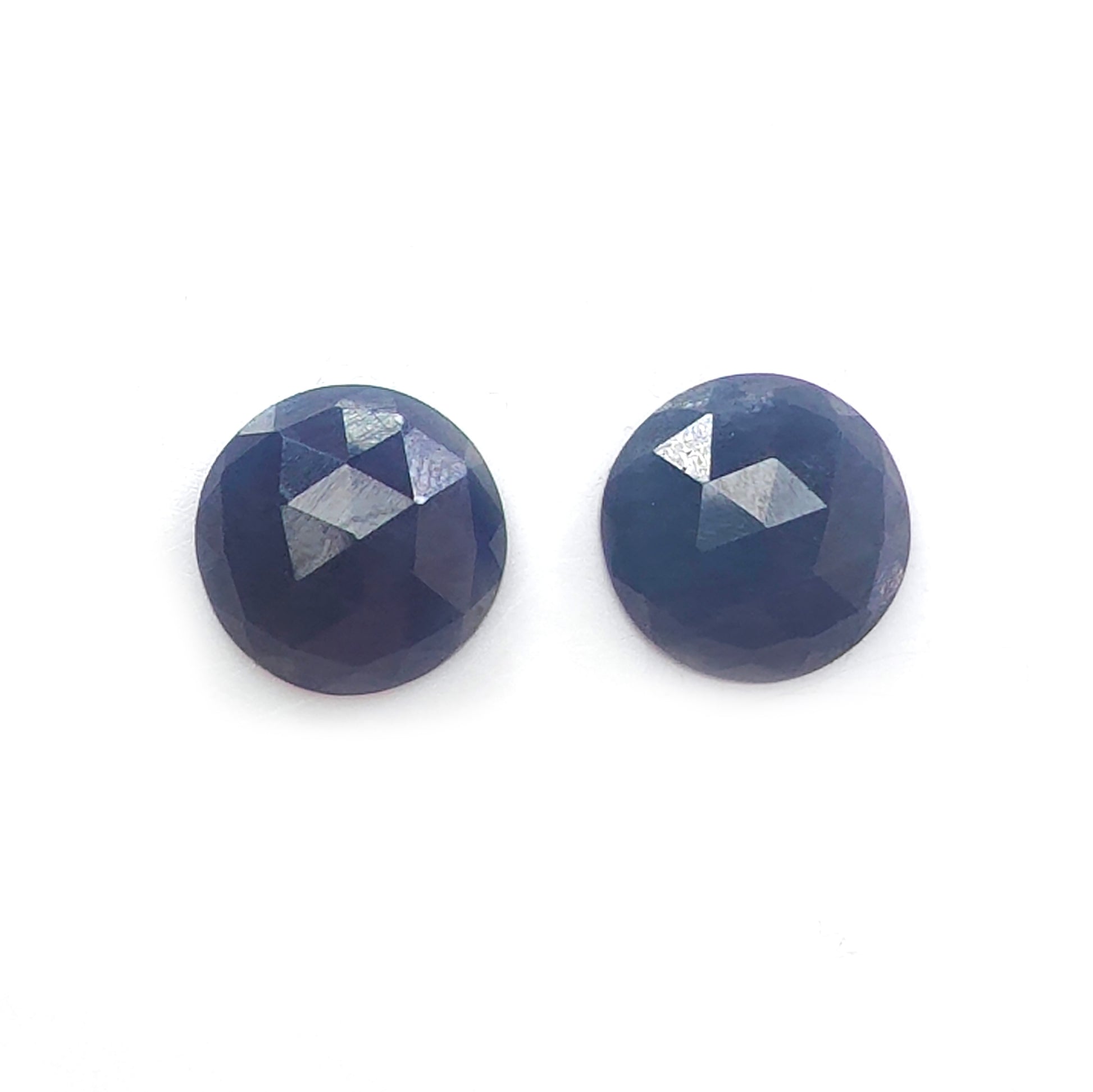 blue sapphire rose cut gemstone