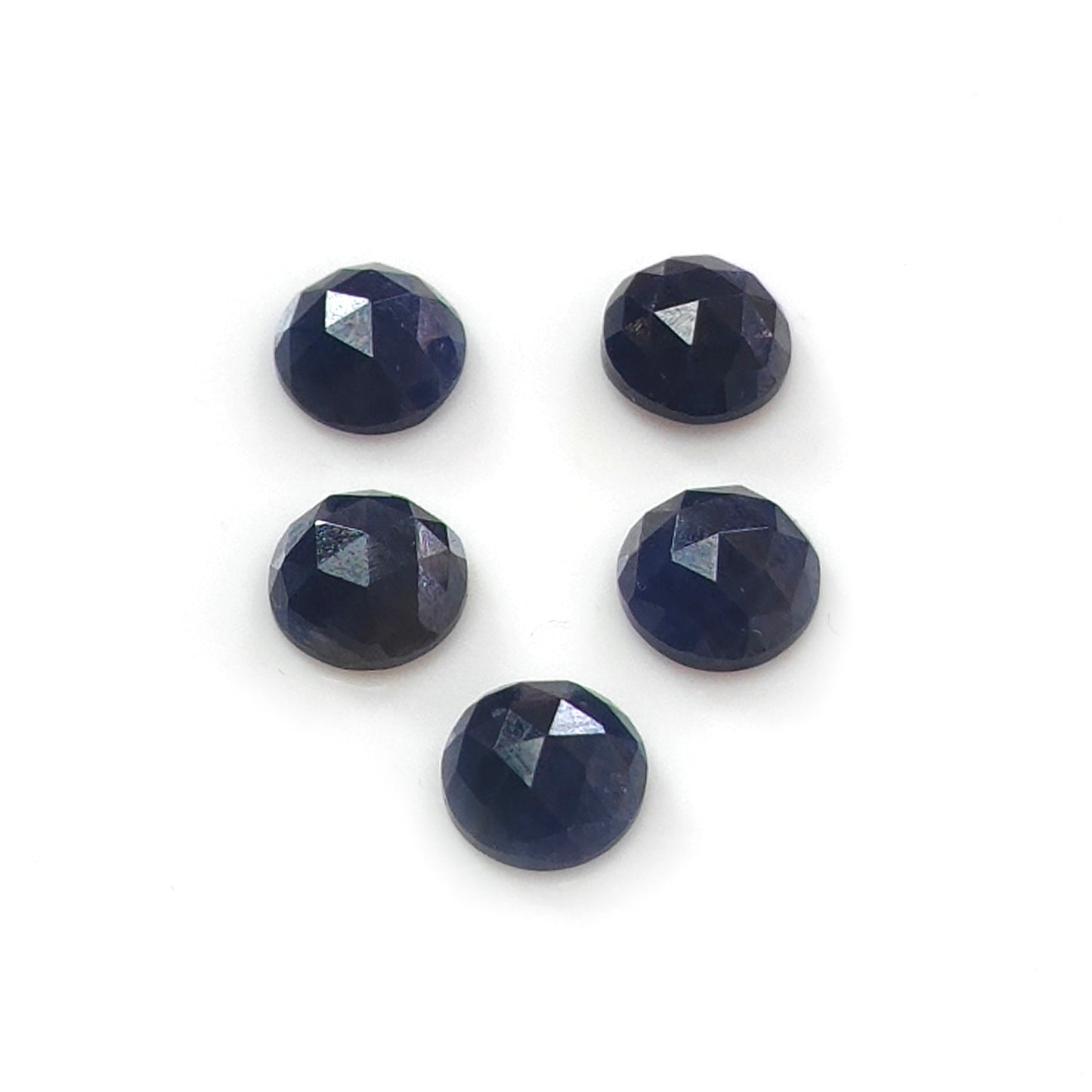 blue sapphire rose cut gemstone