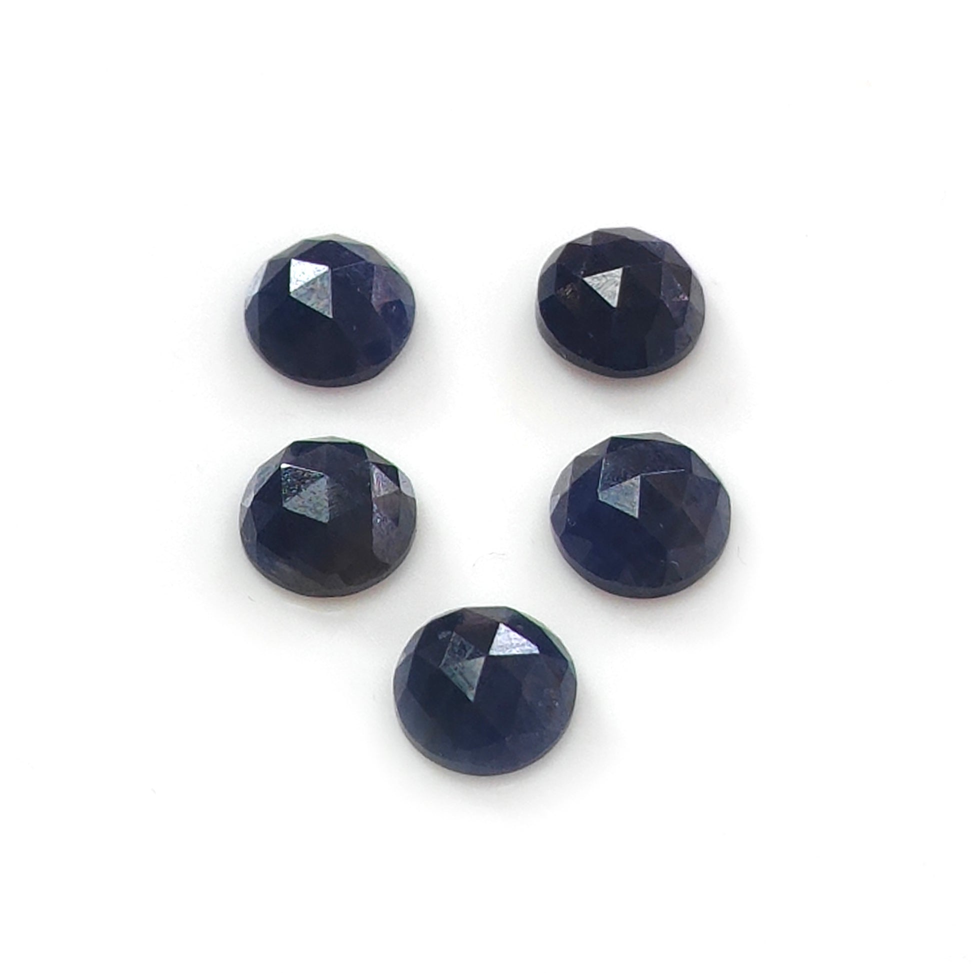 blue sapphire rose cut gemstone