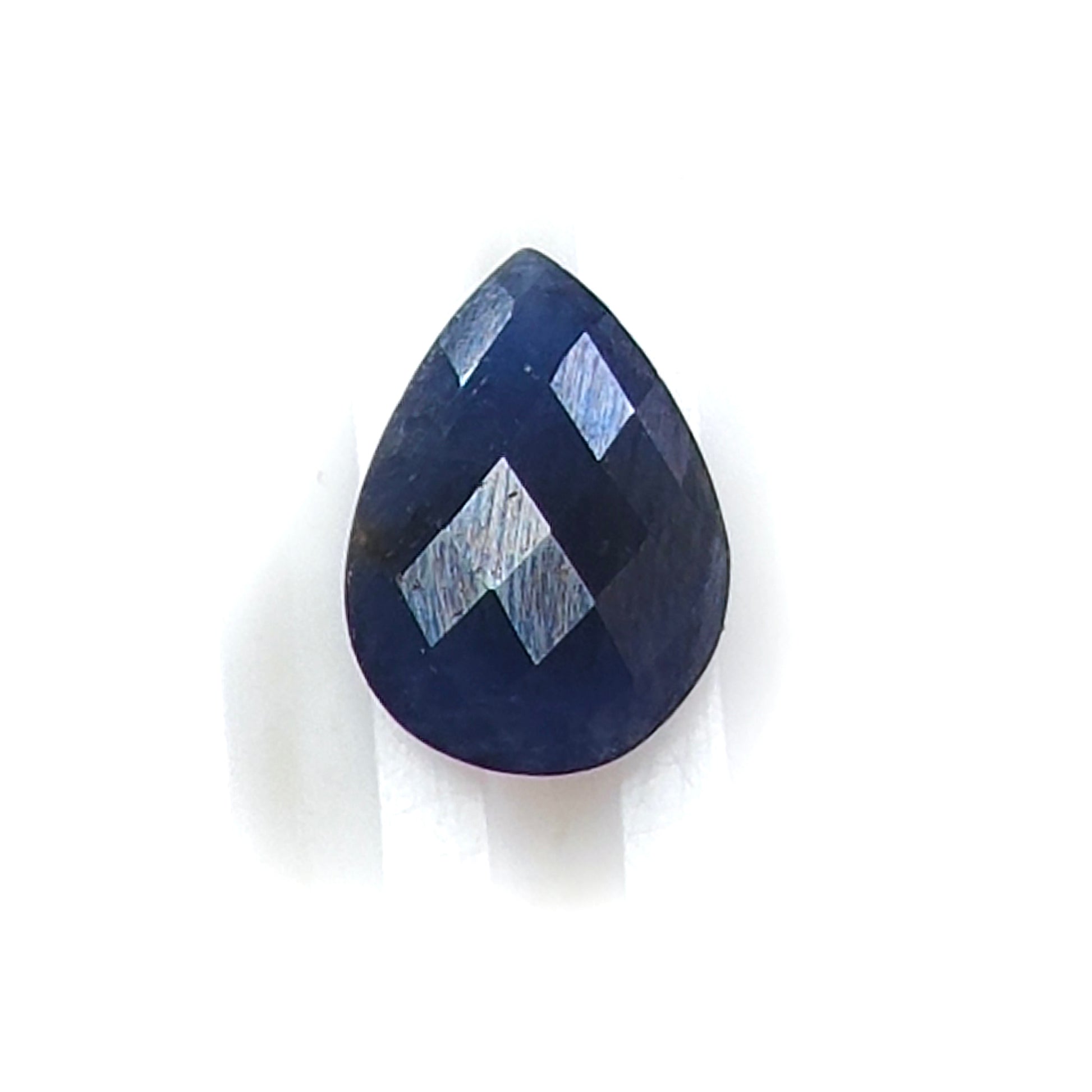 blue sapphire checker cut gemstone