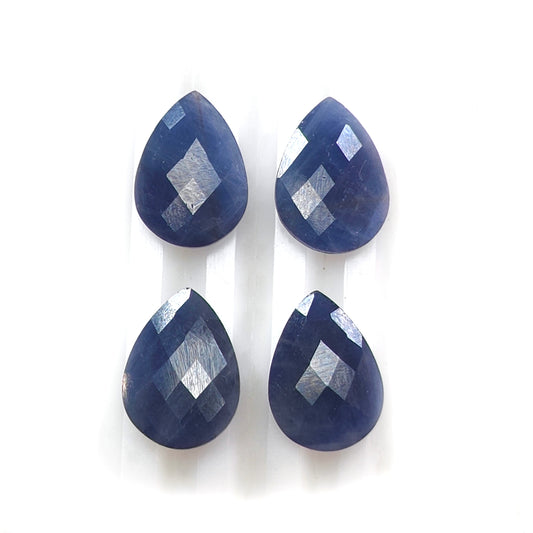 blue sapphire chceker cut gemstone