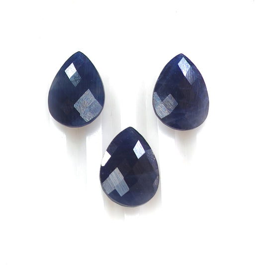 blue sapphire checker cut gemstone