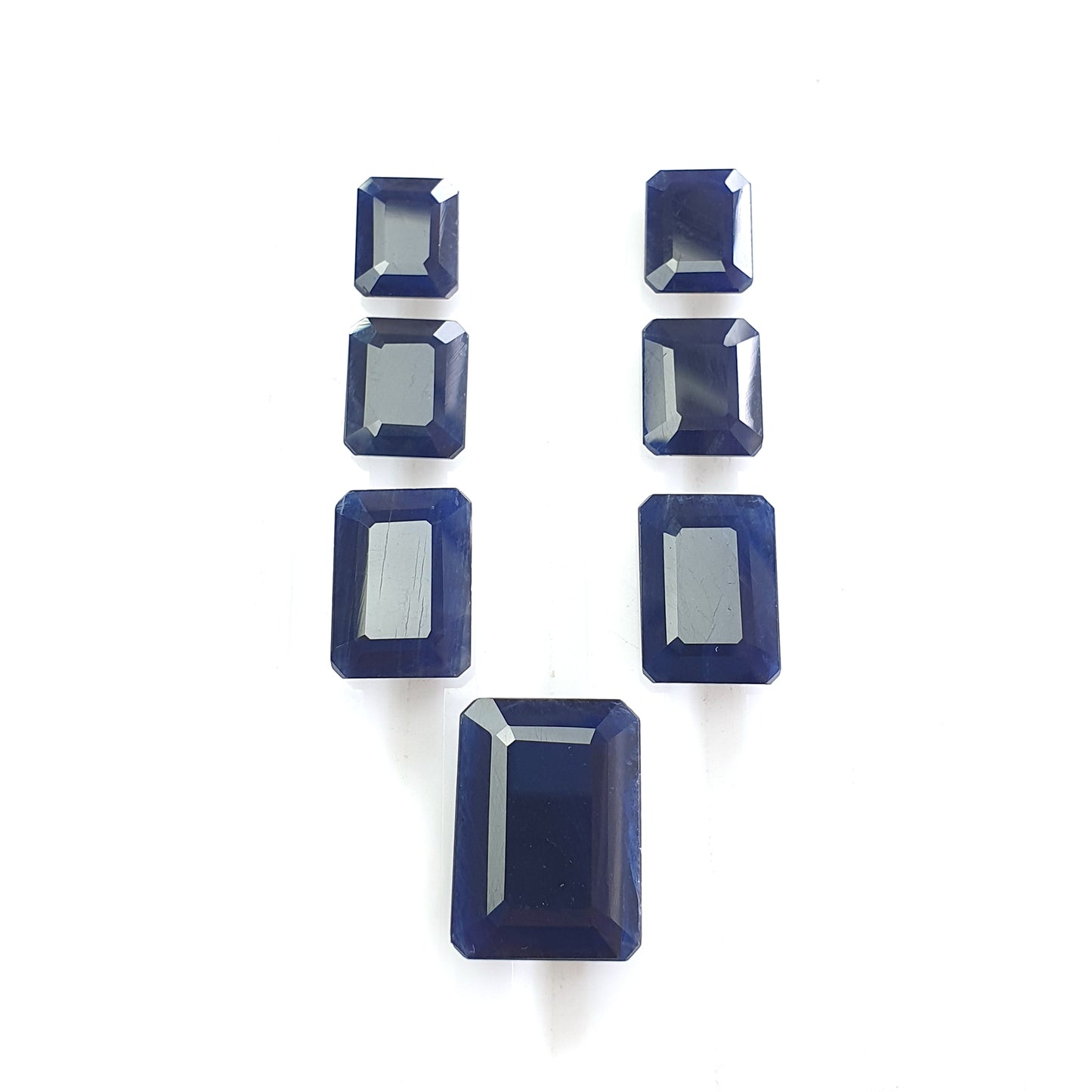 blue sapphire faceted cut gemstone