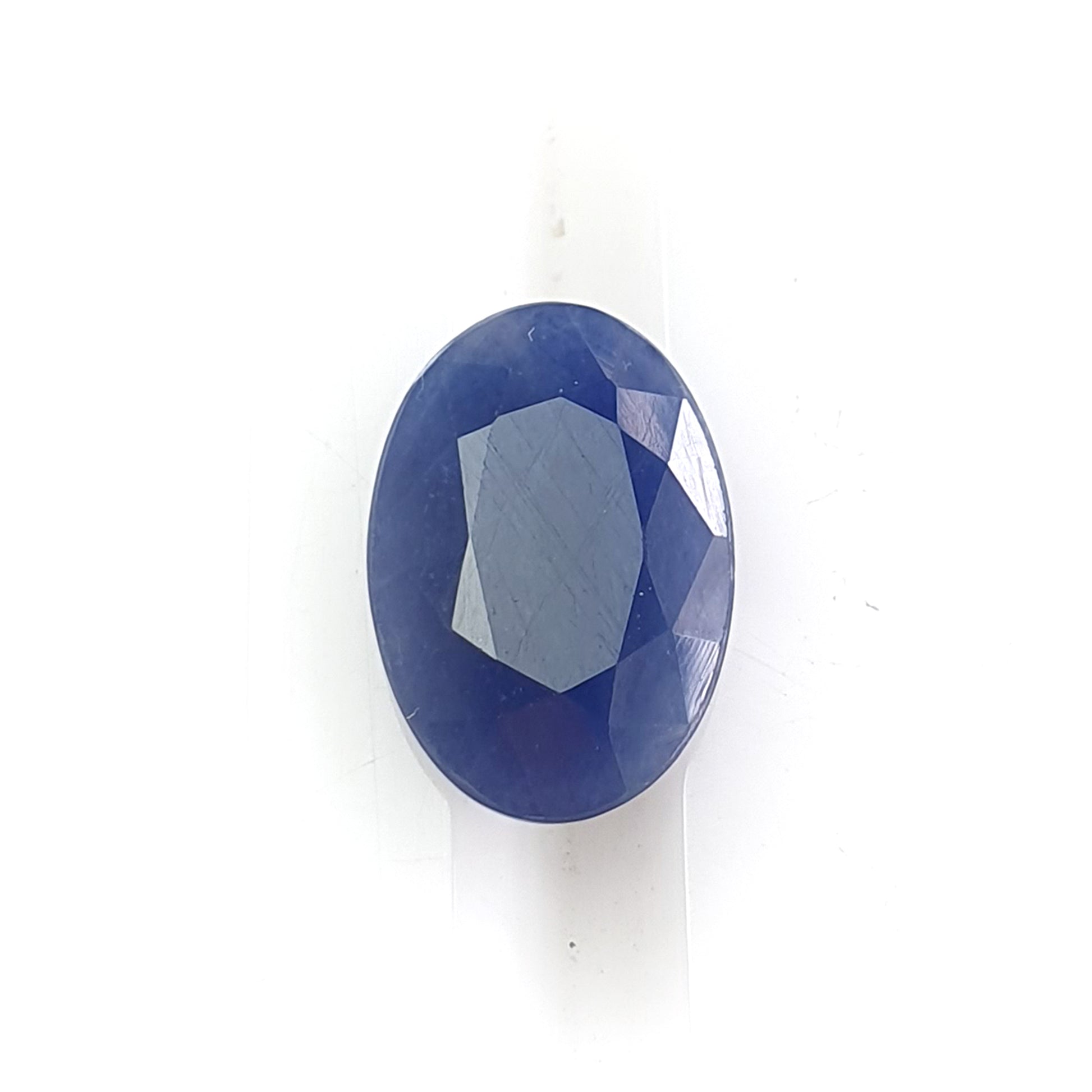 Blue sapphire faceted cut gemstone