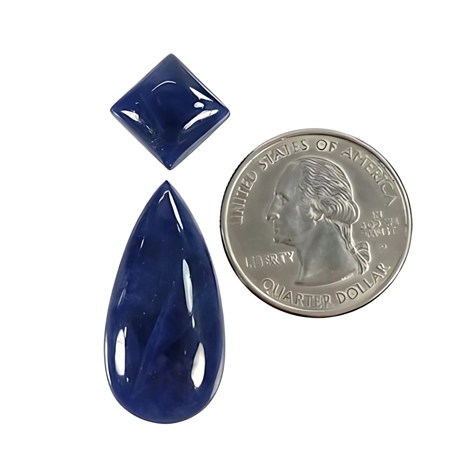 Cabochon saphir bleu
