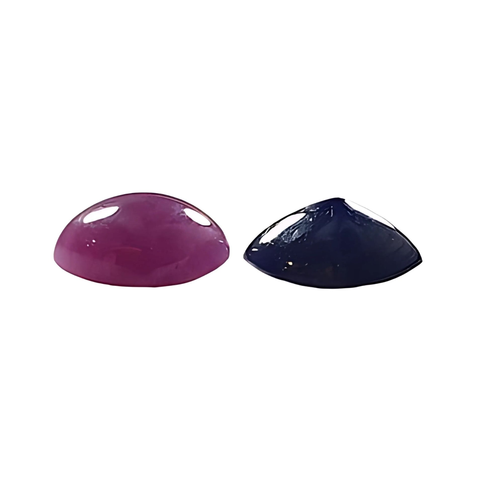 Blue Sapphire & Ruby Cabochon