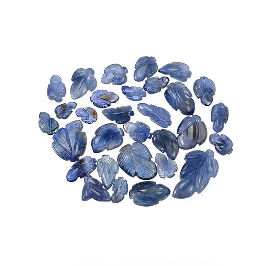 blue sapphire leaf carving