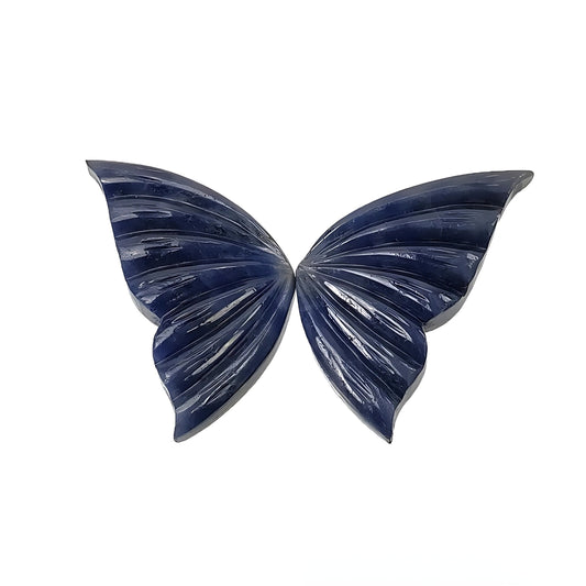 blue sapphire butterfly carving
