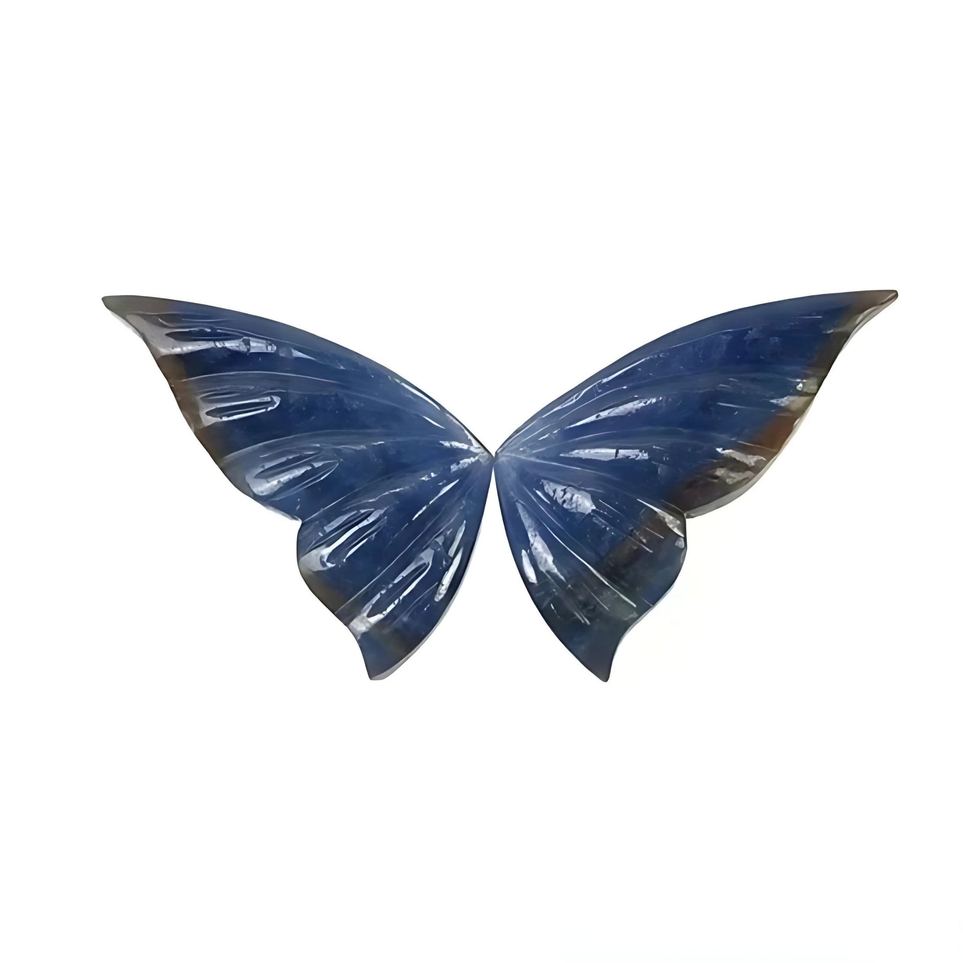 blue sapphire butterfly carving