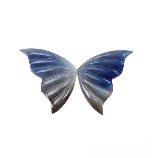 blue sapphire butterfly carving