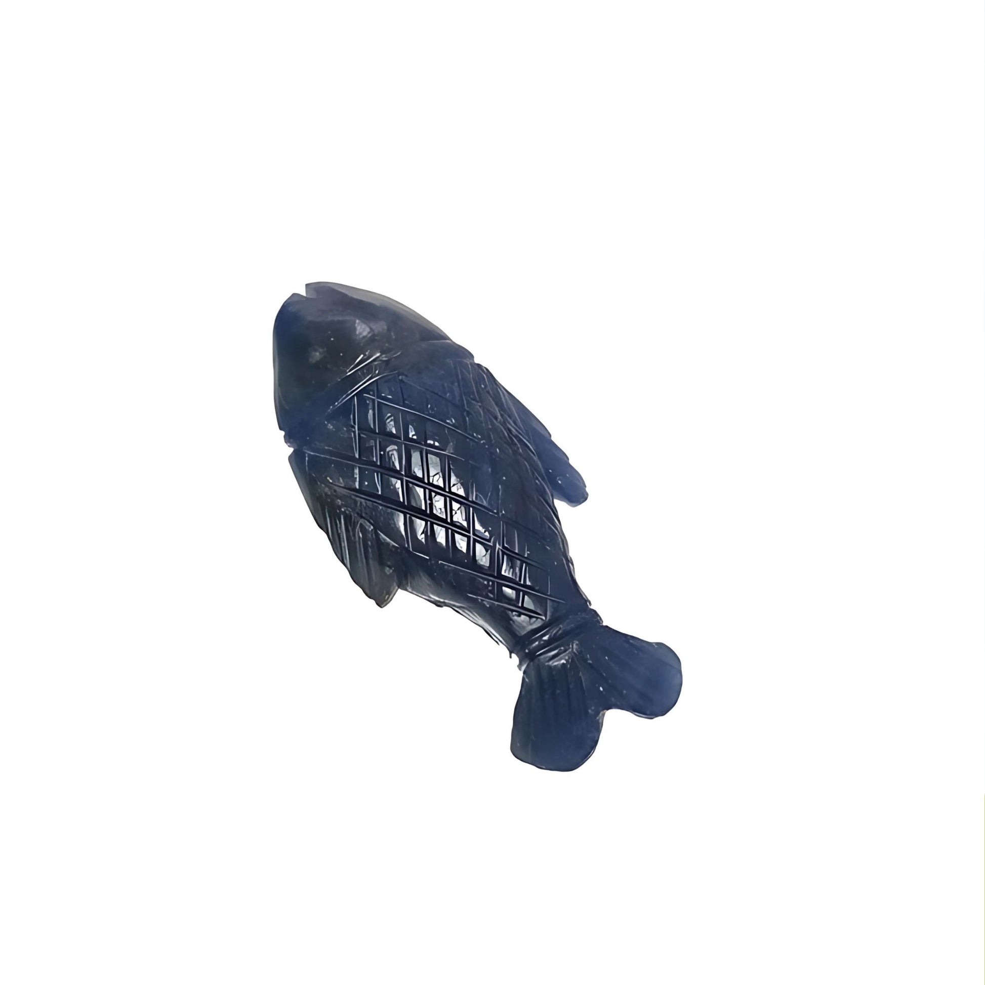 blue sapphire fish carving