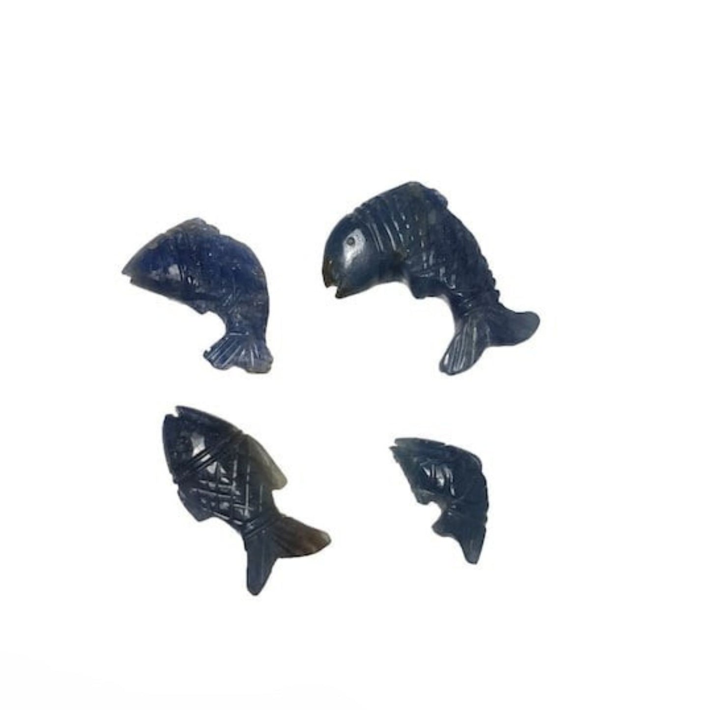 blue sapphire fish carving