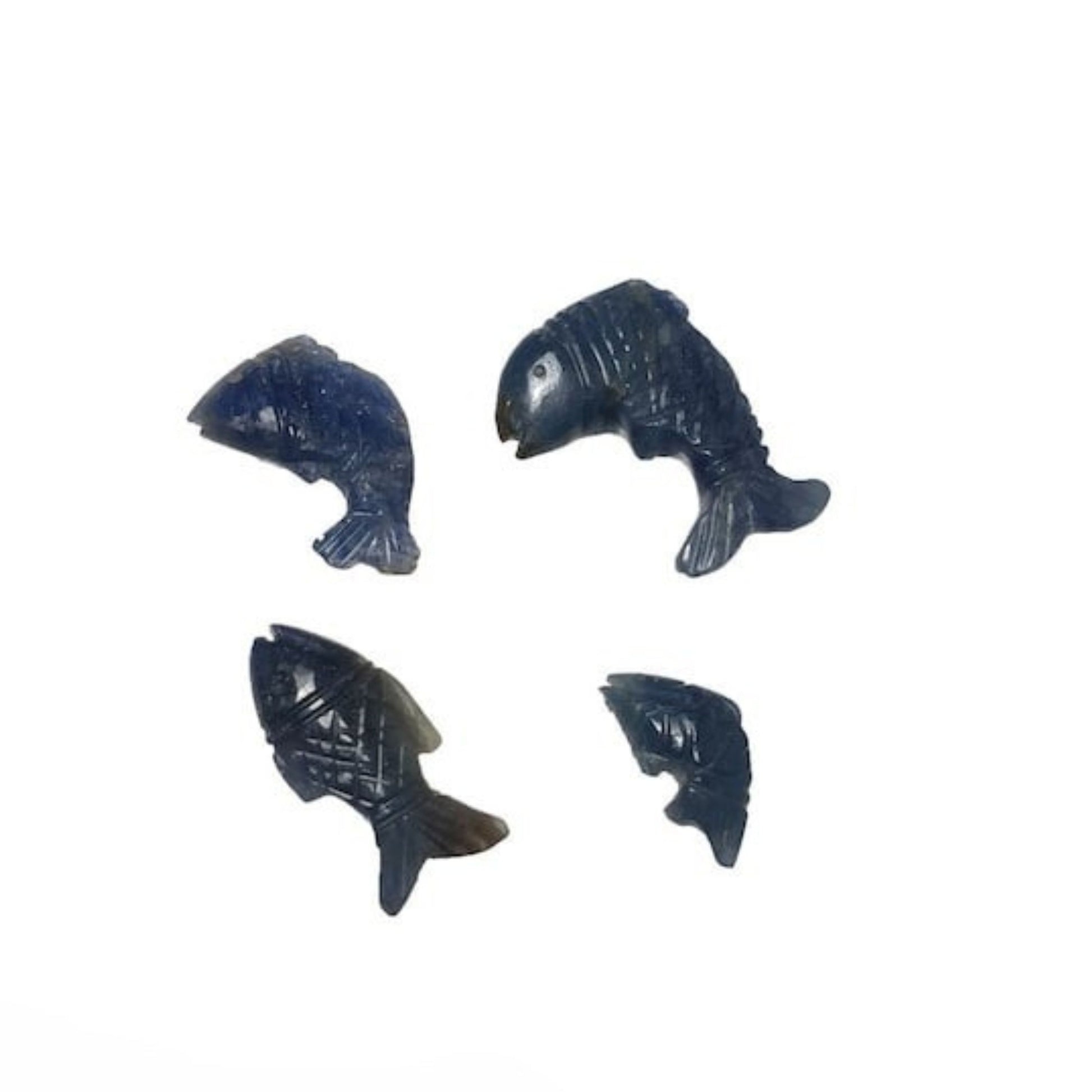 blue sapphire fish carving