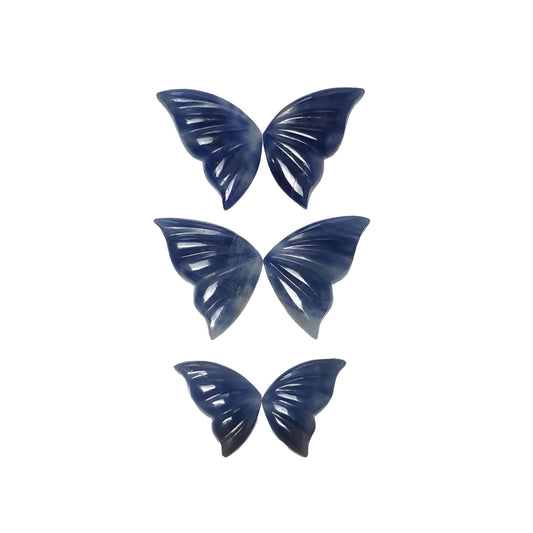 blue sapphire butterfly carving