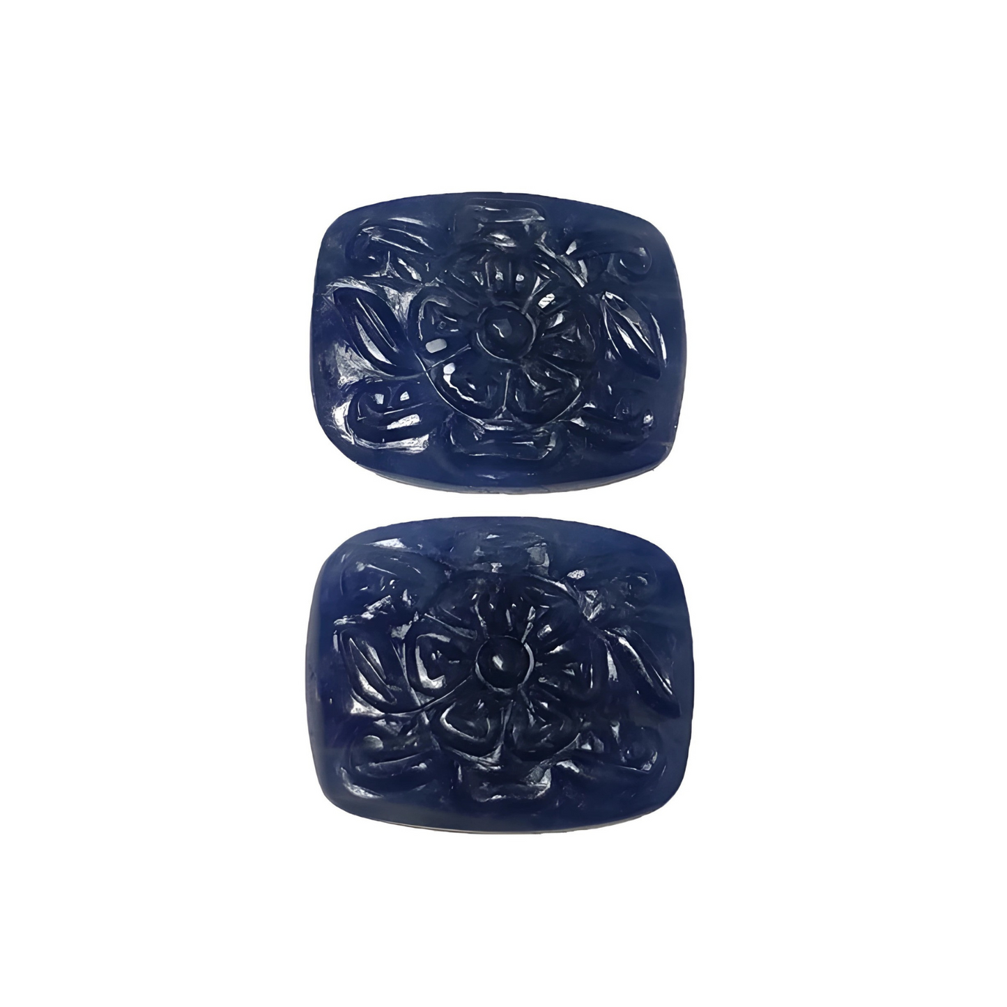 резьба по синему сапфиру