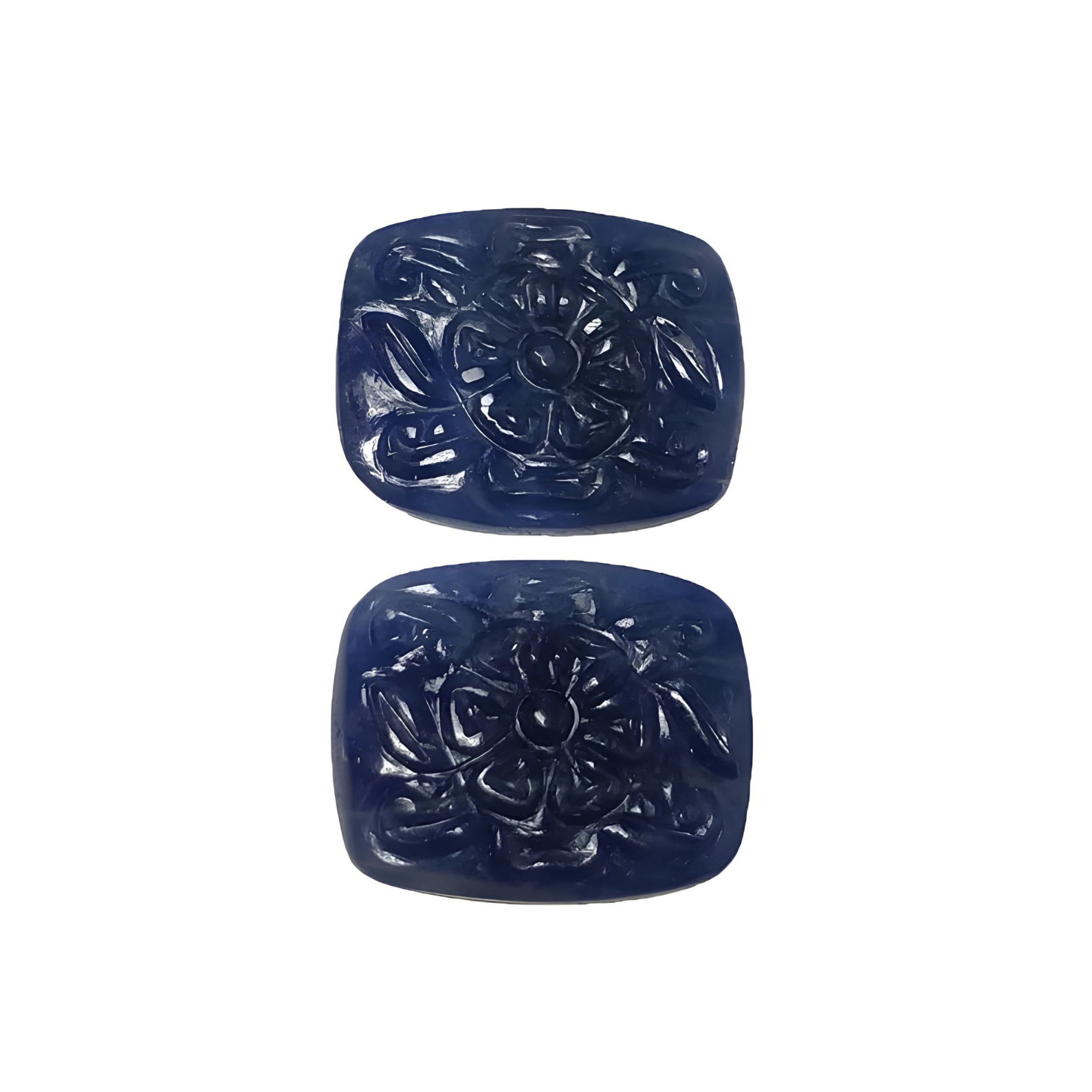 резьба по синему сапфиру