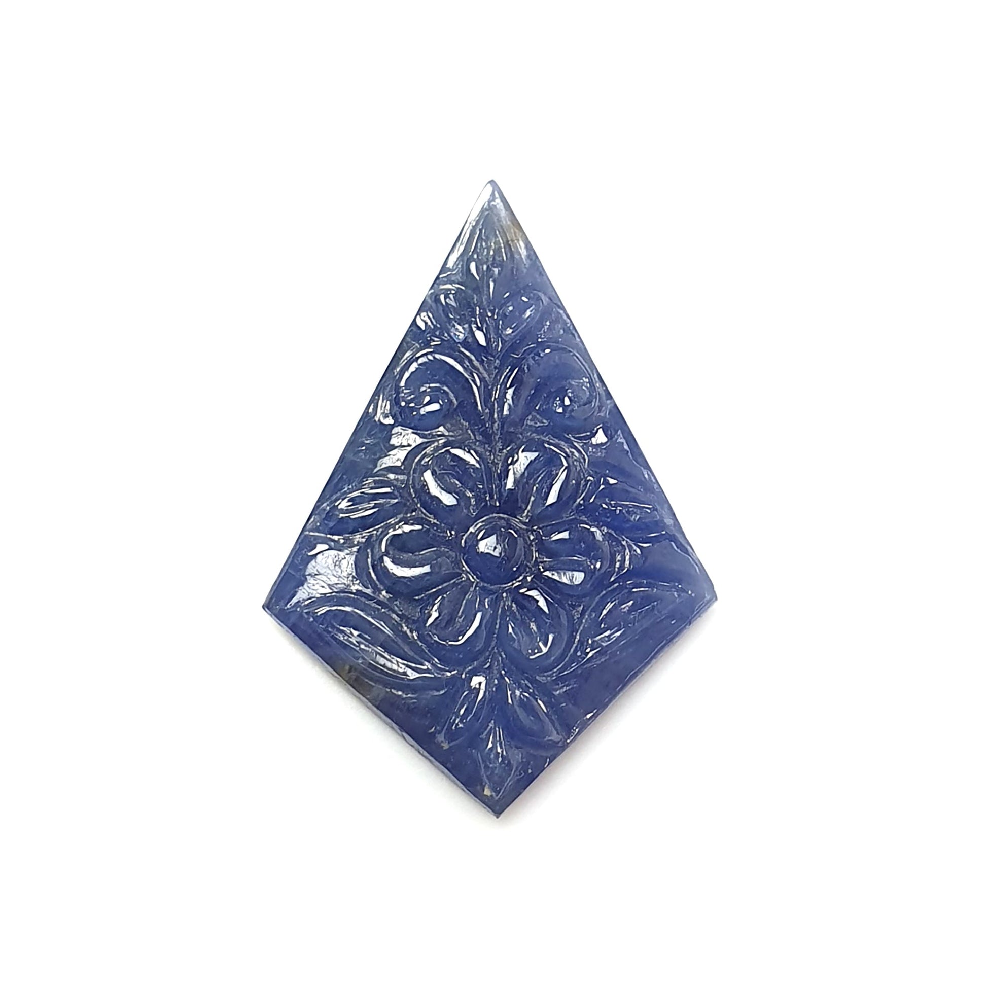 blue sapphire fancy carving