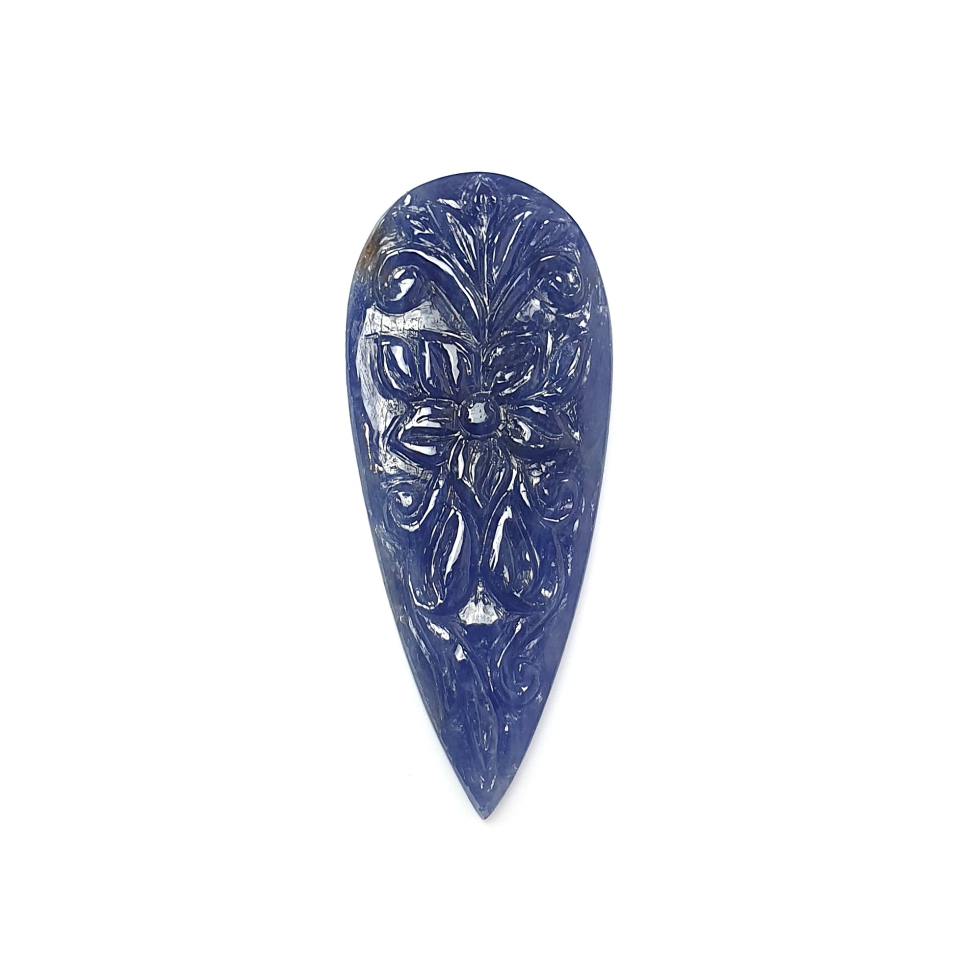 蓝宝石梨形雕刻