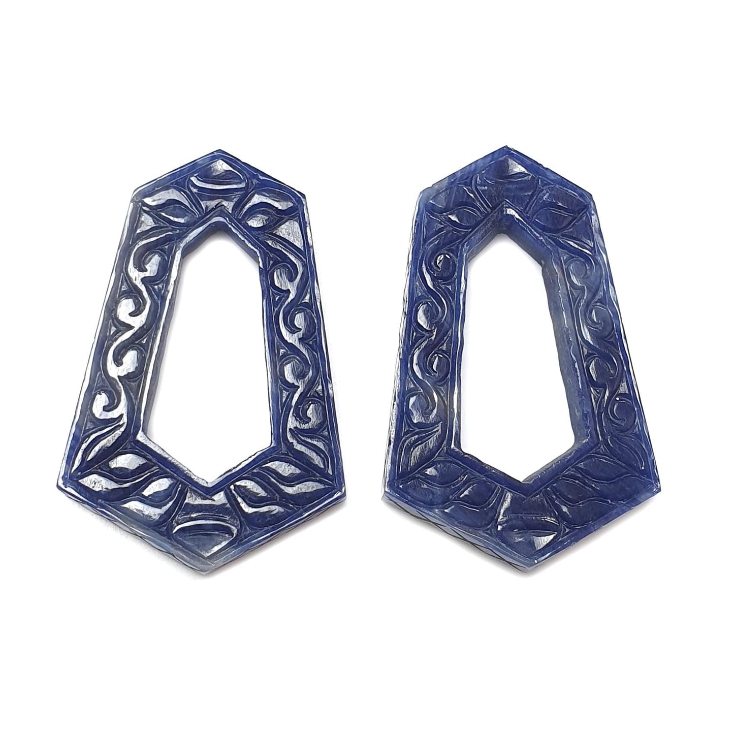 Blue Sapphire Fancy Carving