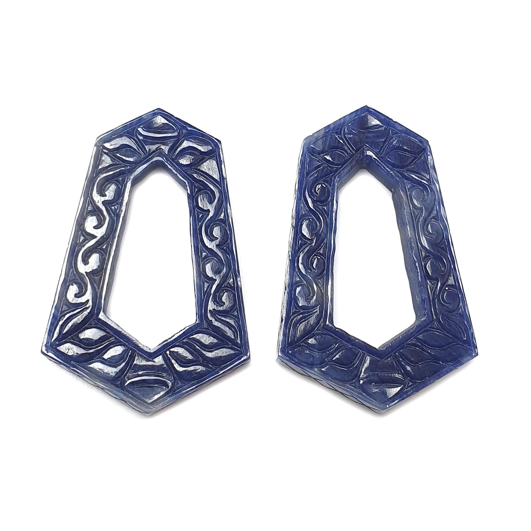 Blue Sapphire Fancy Carving