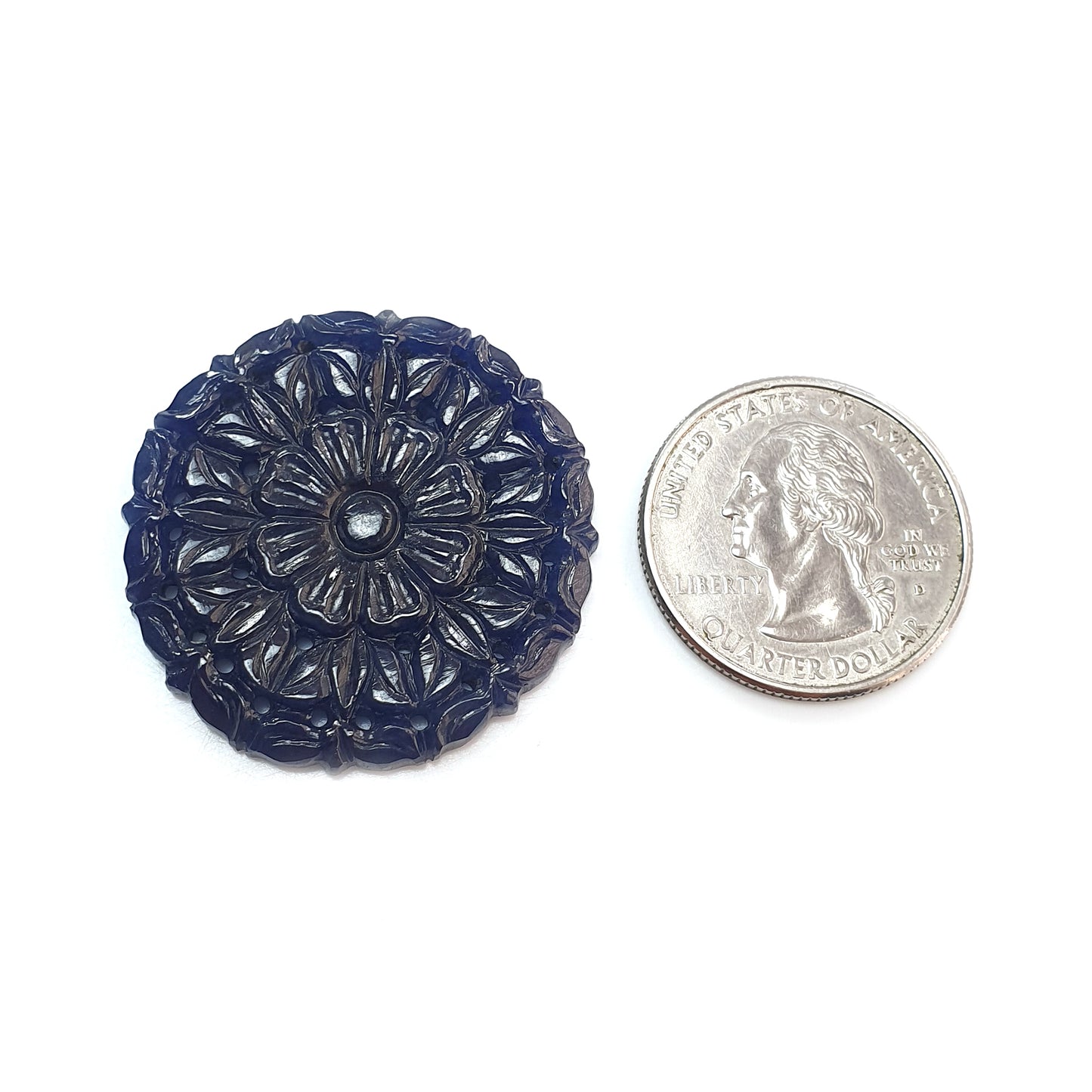 Pierre précieuse de saphir bleu naturel