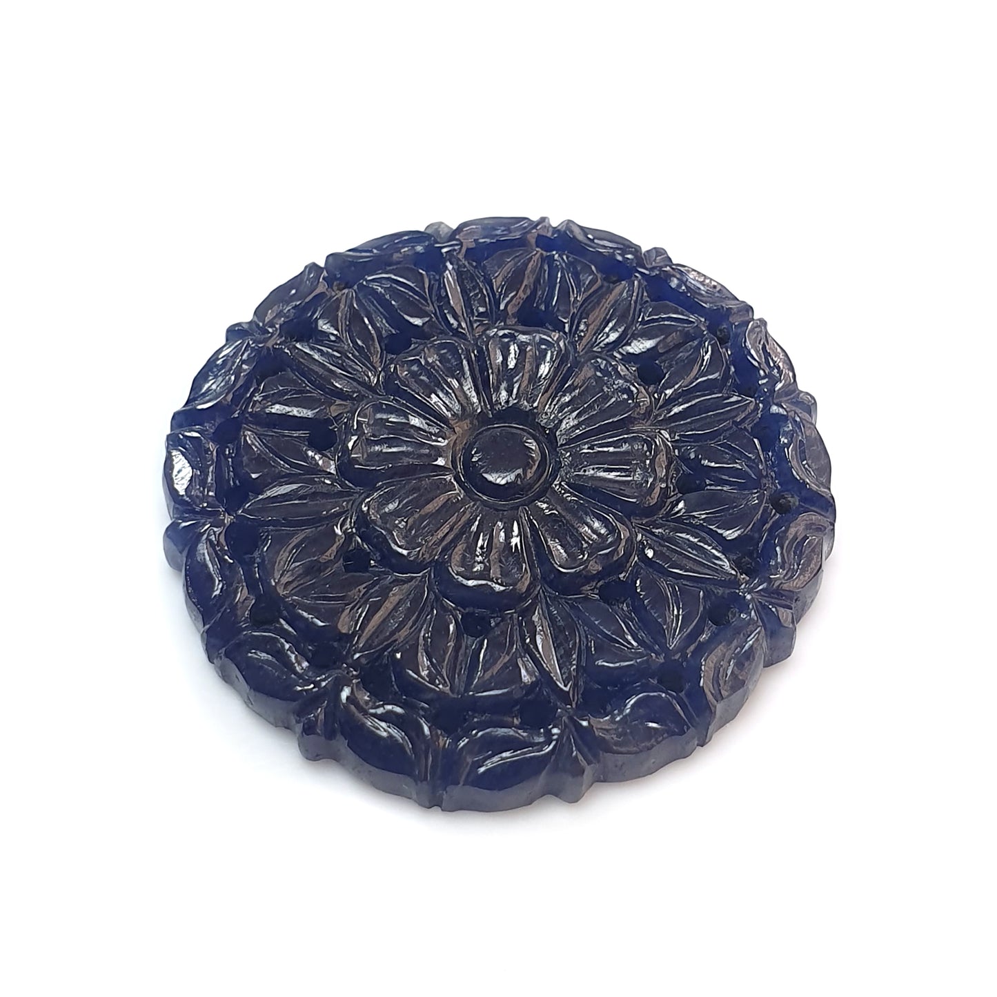 Piedra preciosa de zafiro azul natural