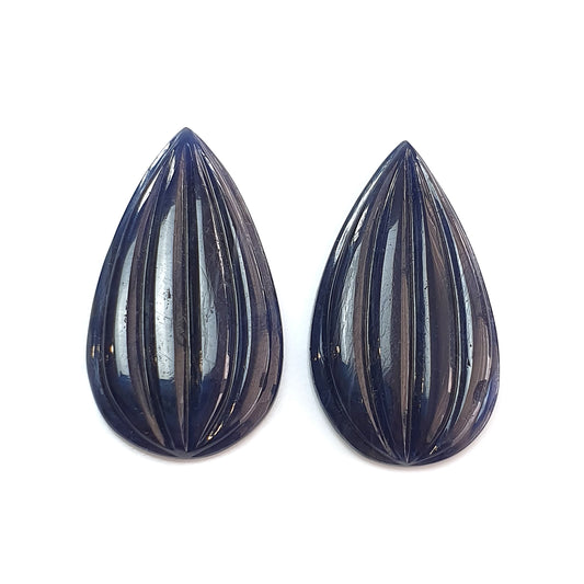 blue sapphire carving gemstone