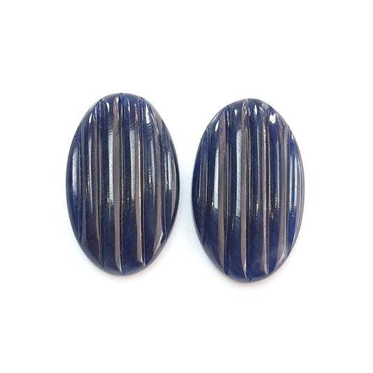 blue sapphire carving