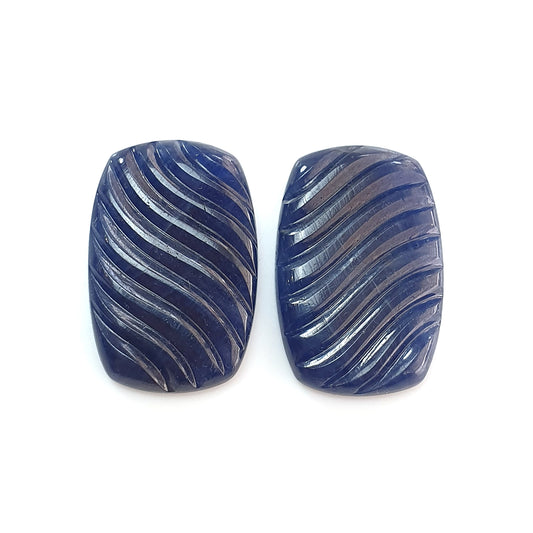 blue sapphire carving gemstone