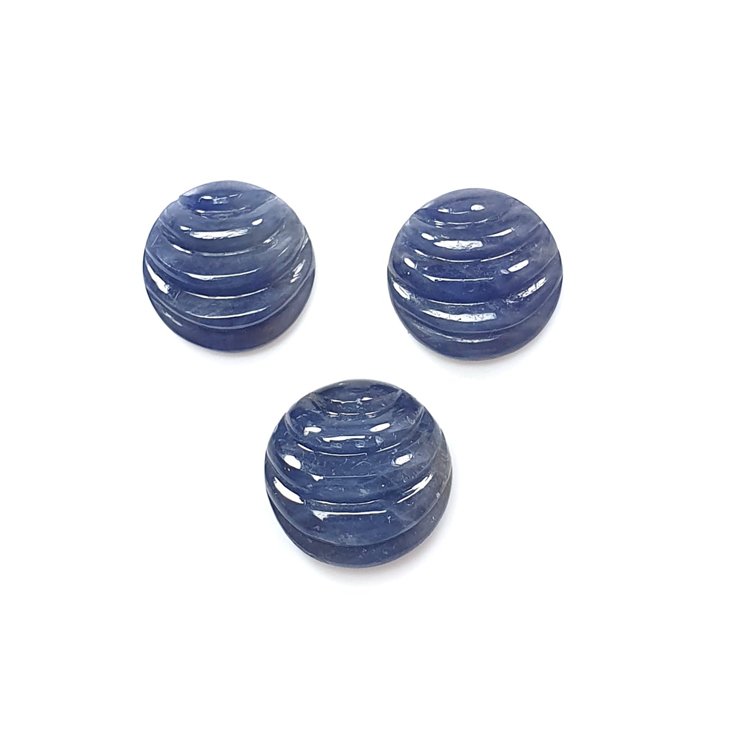 blue sapphire round carving