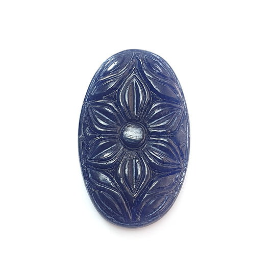 blue sapphire carving gemstone