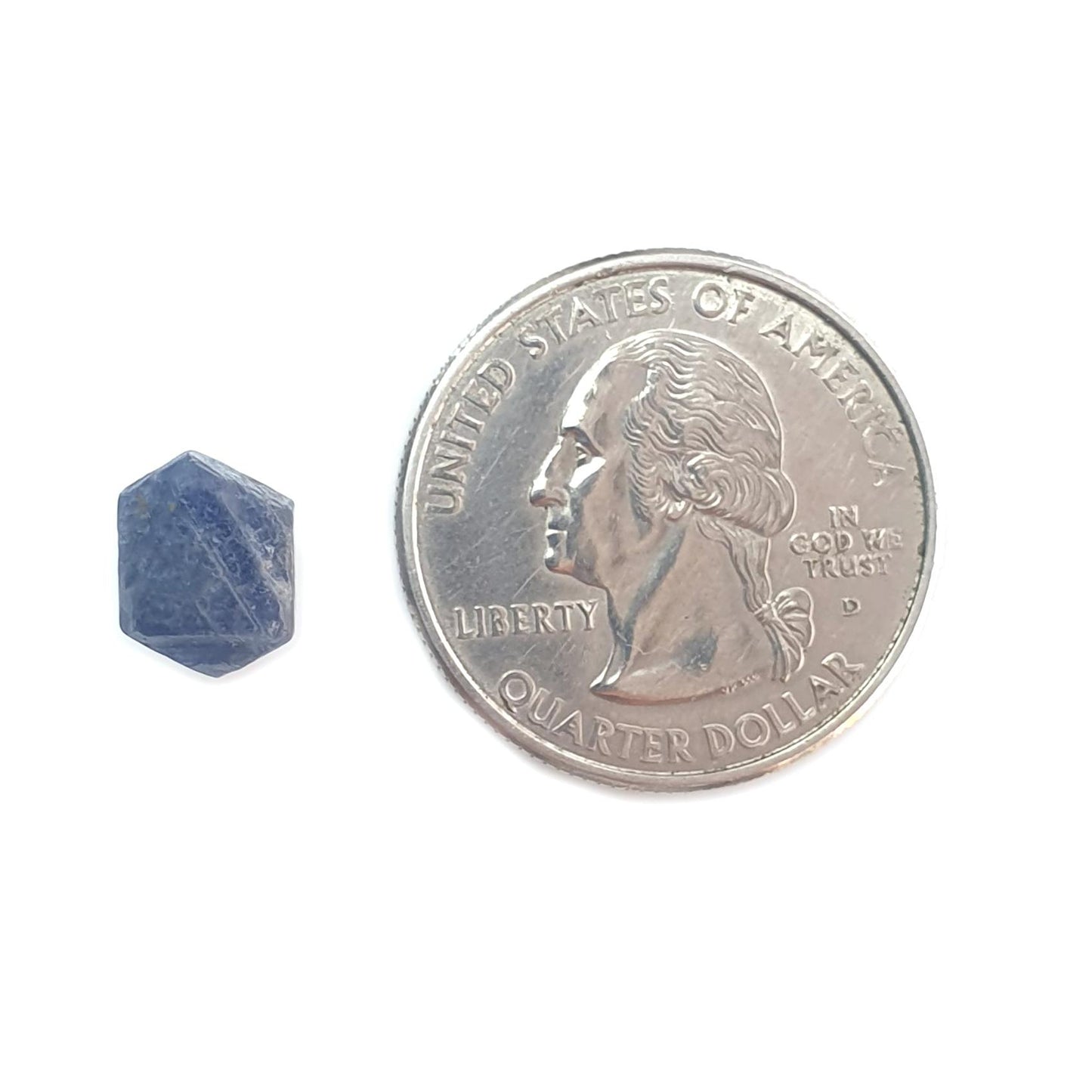 Record Keeper Blue Sapphire Gemstone Crystal: Natural Untreated Unheated Triangle Formative Healing Sapphire Rough Specimen 1pc
